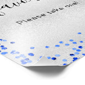 Silver Royal Blue Gastgeschenke Fotodruck (Ecke)