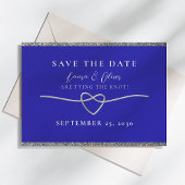 Silver Royal Blue Wedding speichert das Datum Save The Date