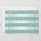 Silver Royal Green Quinceanera Foto Save The Date (Rückseite)