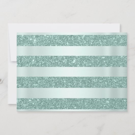 Silver Royal Green Quinceanera Foto Save The Date (Rückseite)