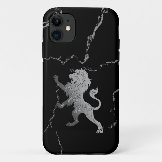 Silver Royal Lion Case-Mate iPhone Hülle (Rückseite)