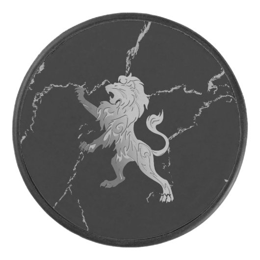 Silver Royal Lion Eishockey Puck (Vorderseite)