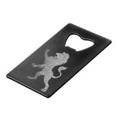 Silver Royal Lion Geldbeutel Flaschenöffner (Rückseite Schrägansicht)