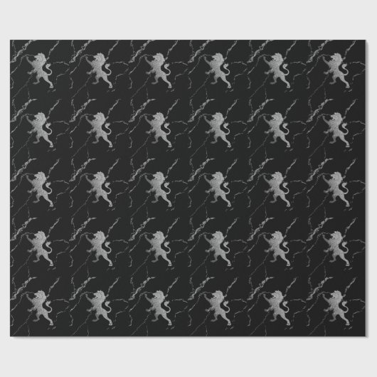 Silver Royal Lion Geschenkpapier (Flach)