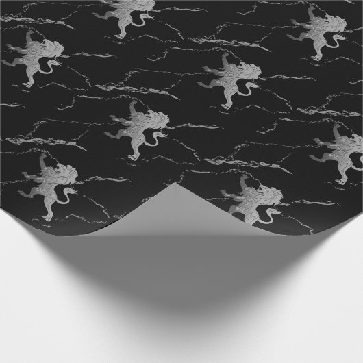 Silver Royal Lion Geschenkpapier (Ecke)