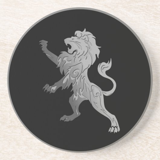 Silver Royal Lion Getränkeuntersetzer (Vorne)