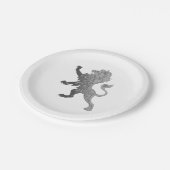 Silver Royal Lion Pappteller (Schrägansicht)