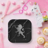 Silver Royal Lion Pappteller (Party)