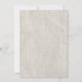 Silver Rustic Burlap Wedding Einladungen (Rückseite)