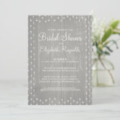 Silver Rustic Country Bridal Dusche Einladungen (Stehend Vorderseite)