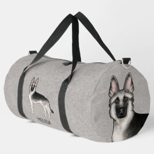 Silver Sable Deutscher Schäferhund und Individuell Duffle Bag