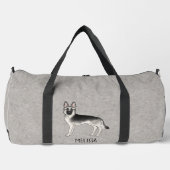 Silver Sable Deutscher Schäferhund und Individuell Duffle Bag (Vorderseite)