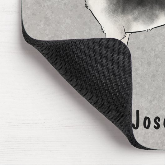 Silver Sable German Shepherd and Individuelle Name Mousepad (Ecke)