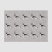 Silver Sable German Shepherd Cartoon Dog Muster Seidenpapier (Vorderseite)