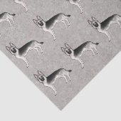 Silver Sable German Shepherd Cartoon Dog Muster Seidenpapier (Ausschnitt)