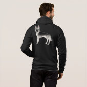 Silver Sable German Shepherd Cartoon GSD Dog Hoodie (Schwarz voll)