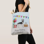 Silver Sable German Shepherd farbenfroh Geburtstag Tasche (Von Nahem)
