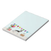 Silver Sable German Shepherd Hund farbenfroh Gebur Notizblock (Rotiert)