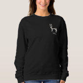 Silver Sable German Shepherd Hund mit benutzerdefi Sweatshirt (Vorderseite)