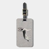 Silver Sable German Shepherd Hund und Custom Text Gepäckanhänger (Vorderseite vertikal)