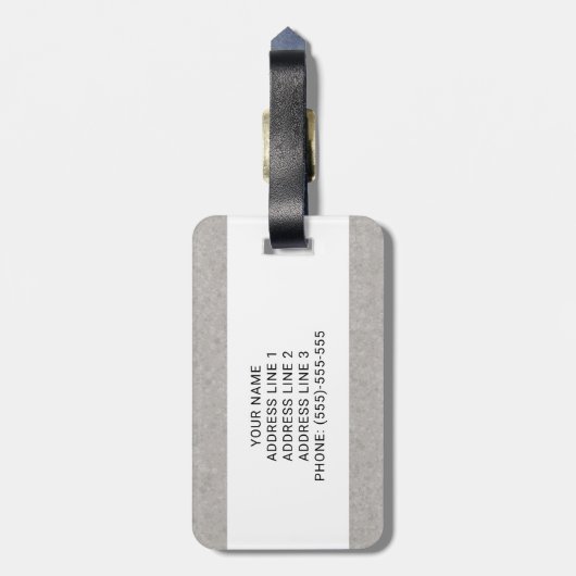 Silver Sable German Shepherd Hund und Custom Text Gepäckanhänger (Rückseite vertikal)