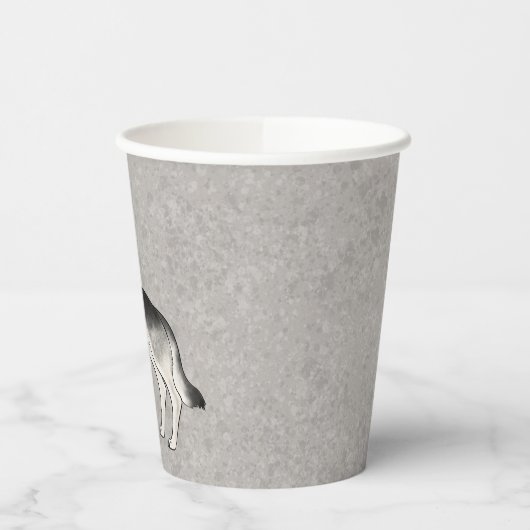 Silver Sable German Shepherd Niedlich Cartoon Dog Pappbecher (Links)