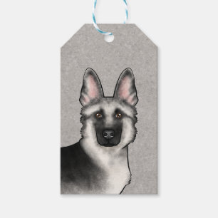 Silver Sable German Shepherd Niedlich Dog Head Geschenkanhänger
