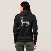Silver Sable German Shepherd Niedlich Dog Illustra Hoodie (Schwarz voll)