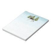 Silver Sable German Shepherd Snowy Winter Forest Notizblock (Rotiert)