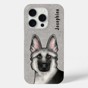 Silver Sable German Shepherder Head and Individuel Case-Mate iPhone Hülle
