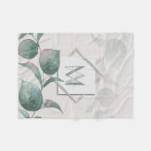 Silver Sage Eucalyptus Wedding Fleecedecke (Vorderseite (Horizontal))