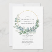 Silver Sage Eukalyptus Celebration of Life Foto Einladung (Vorderseite)