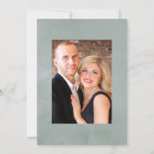 Silver Sage Eukalyptus Geometric Wedding Foto Einladung (Rückseite)