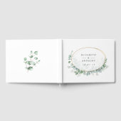 Silver Sage Eukalyptus Geometric Wedding Gästebuch (Voll)