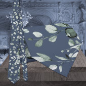 Silver Sage Eukalyptus Greenerity Wedding Navy Blu Krawatte
