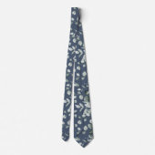 Silver Sage Eukalyptus Greenerity Wedding Navy Blu Krawatte (Rückseite)
