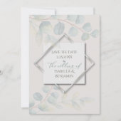 Silver Sage Eukalyptus Save the Date Einladung (Vorderseite)