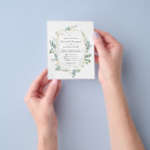 Silver Sage Geometric Eucalyptus Wedite Einladung Flyer (Gruppe)