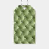 Silver Sage Green Luxus Imitats Samt Weihnachten Geschenkanhänger (Rückseite)