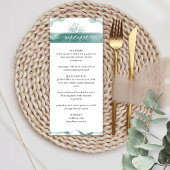 Silver Sage Watercolor, Elegante Blumenhochzeit Menükarte