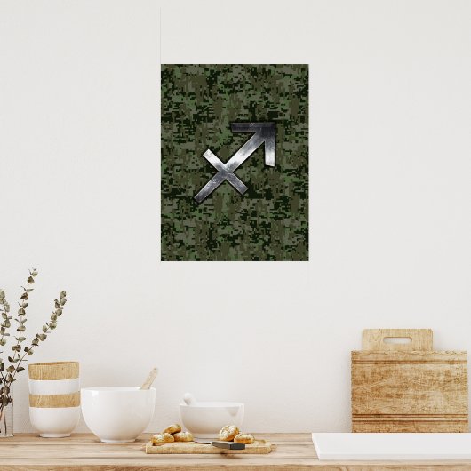 Silver Sagittarius Unterschreiben auf der digitale Poster (Küche)