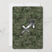 Silver Sagittarius Zodiac Woodland Digital Camo (Vorderseite)