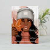 Silver Saison Herbst - Herbstfoto Urlaub Folien Feiertagskarte (Stehend vorne)