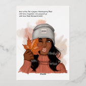 Silver Saison Herbst - Herbstfoto Urlaub Folien Feiertagskarte (Rückseite)