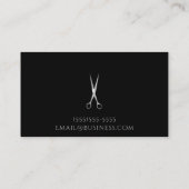 Silver Salon Haar Stylistische Scheren Chic belieb Visitenkarte (Rückseite)