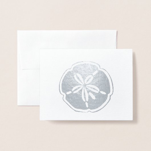 Silver Sand Dollar Folienkarte (Vorderseite mit Umschlag)