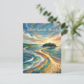 Silver Sands State Park Connecticut Postkarte (Stehend Vorderseite)
