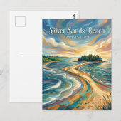 Silver Sands State Park Connecticut Postkarte (Vorne/Hinten)