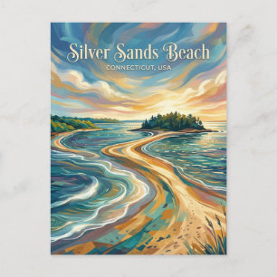 Silver Sands State Park Connecticut Postkarte