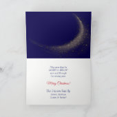 Silver Santa und Sleigh Star Weihnachten Karte (Innenseite)